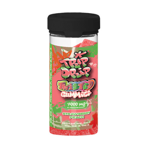 Trip Drip Twisted Gummies Strawberry Peach | 7000mg