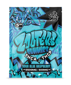 Trip Drip Zooters THCA + THCP Gummies Sour Blue Raspberry (5ct) 2500mg